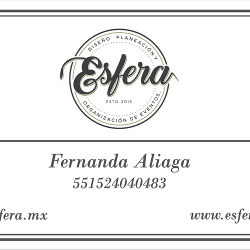 Luxury Business card for Esfera