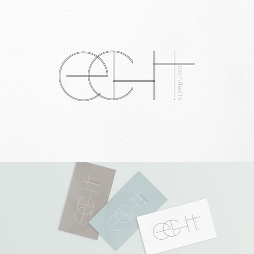 Subtle minimalist logo concept for architecture firm