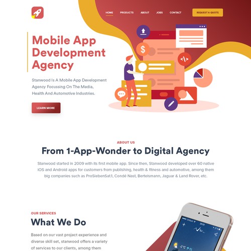Mobile Apps development website design