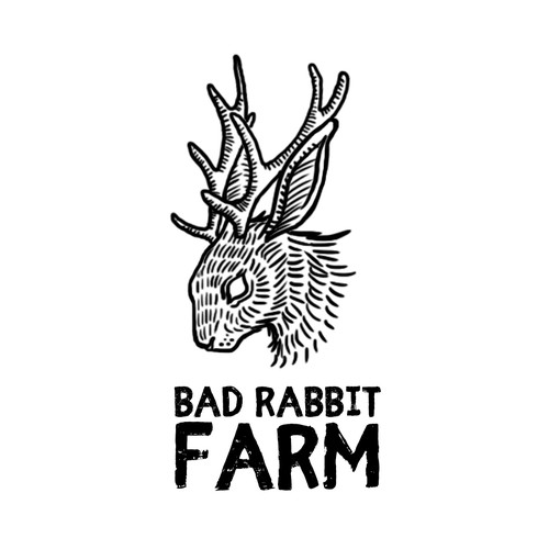 Traditional Tattoo inspired logo for Bad Rabbit Farm (start-up, organic vegetable farm)