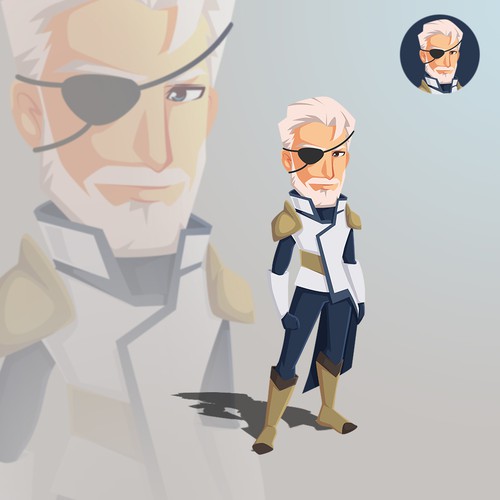 Commander Character design illustration