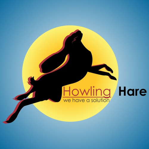 Create an engaging logo of a crazed/evil hare for Howling Hare web solutions.