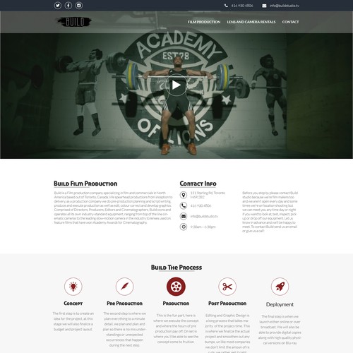 Wep Page Design for Video Studio