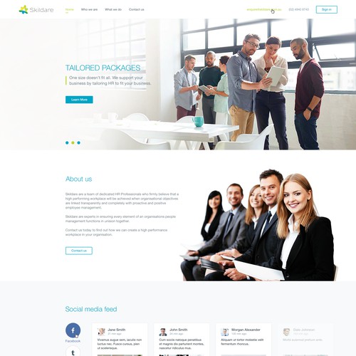 Homepage Design For a HR company