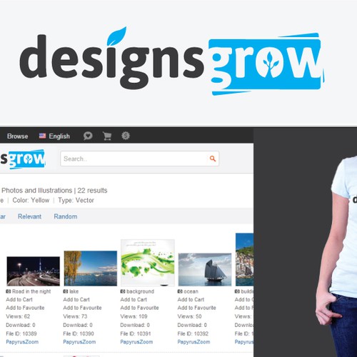 Create the next logo for DesignsGrow, designsgrow or Designsgrow
