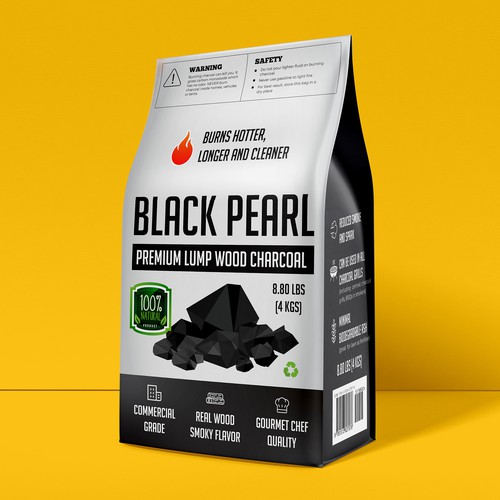 modern design for bbq charcoal package