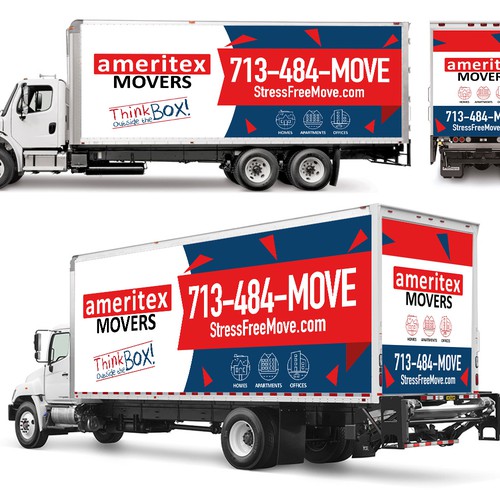 Create a fresh truck wrap for a moving company!