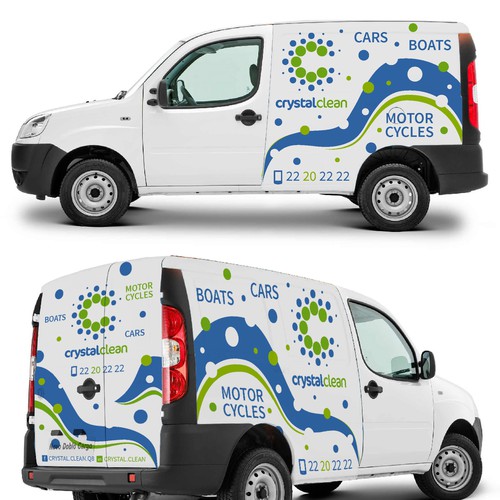 Van Wrap Design for a car wash company.