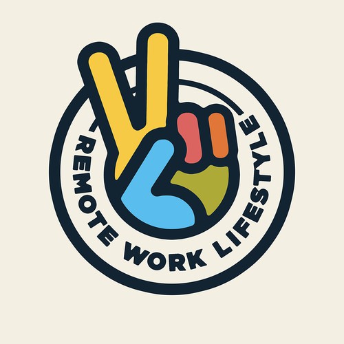 Laptop Sticker Concept for Remote Work Lifestyle