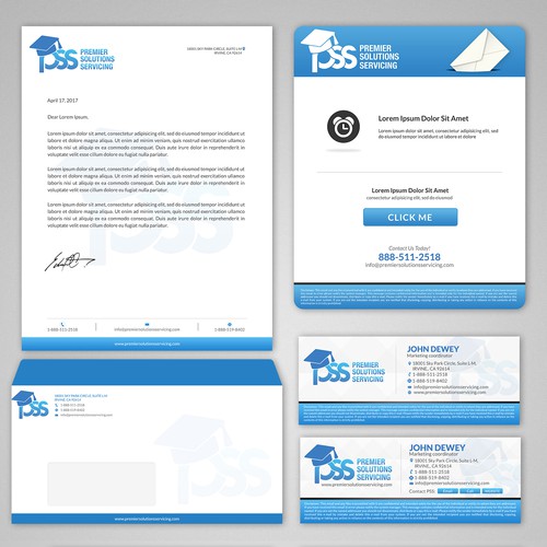 pss letterhead, email, postcard templates