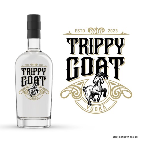 Fun, Vintage Logo for New Vodka Distillery