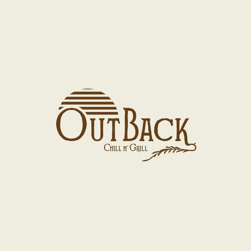 classic logo concept for Outback restaurant
