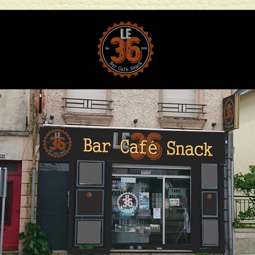 logo concept for Bar Café Snack