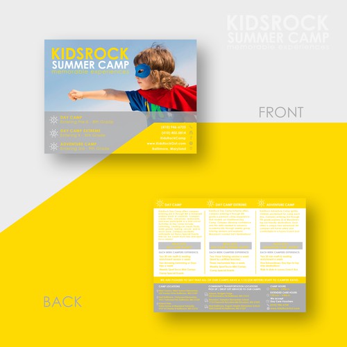 flyer for KIDSROCK SUMMER CAMP