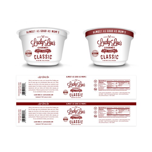 Help Others Enjoy Our Gourmet Rice Pudding - Package Design