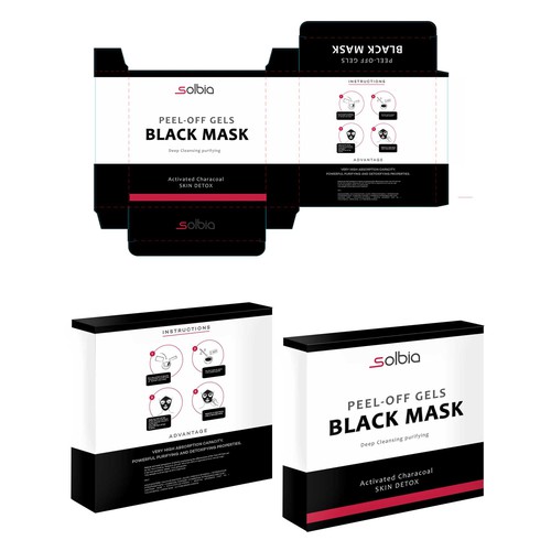 Packaging for Activated Charcoal black Mask