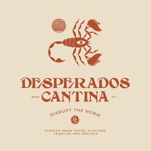 Logo for scratch made tacos and high end tequila and mezcal bar