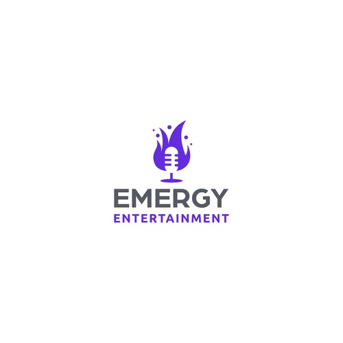 Energetic and Entertaining Podcast Logo.