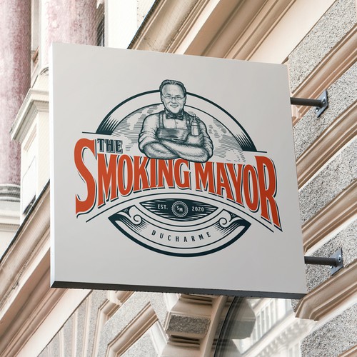 The Smoking Mayor logo design