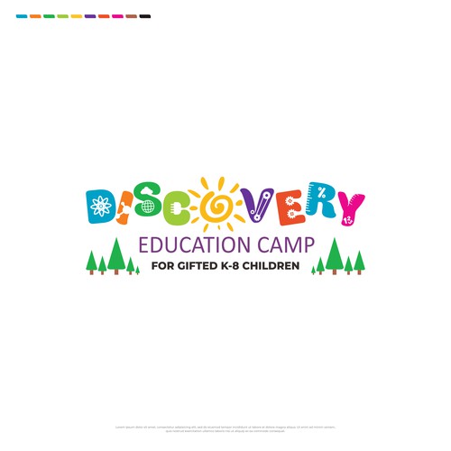 Fun and Playful Logo for Discovery Education Camp