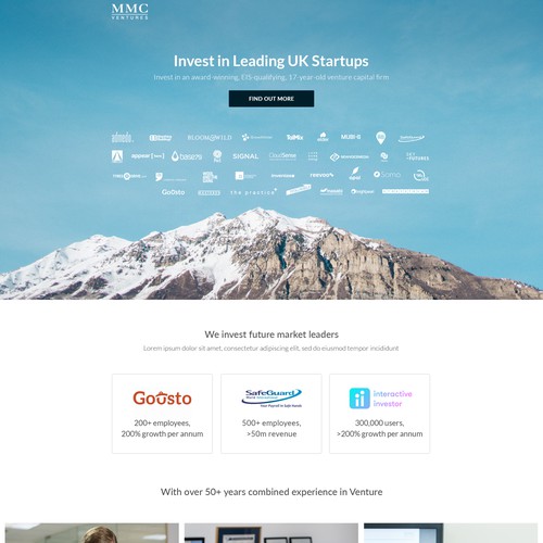 Landing page concept