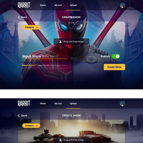 Nexflix like web app design