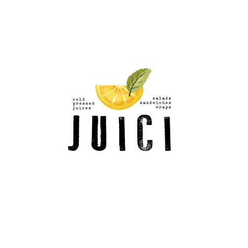 Design a logo for a chic juice, smoothie, and salad bar restaurant