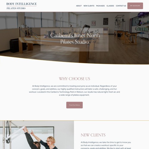 Squarespace Website for Pilates Studio