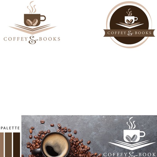 Coffee and books logo