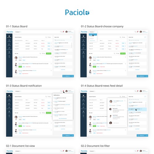WEB DESIGN Management for companies "Paciolo" - document-payments-products-expiry date