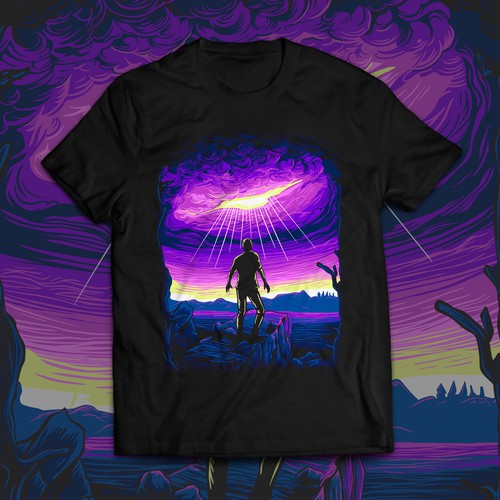 Crack The Sky T-shirt illustration graphic