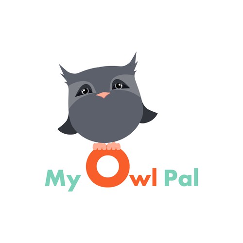 Create a playful logo for the book and toy, "My Owl Pal"