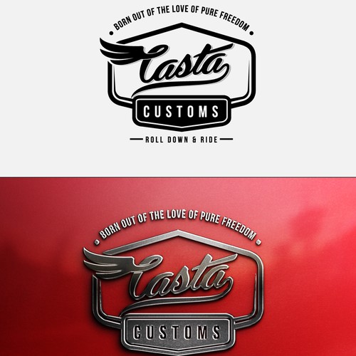 Create a logo for vintage car and apparel company
