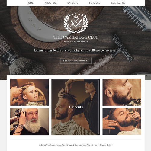 Web Design For A Barber Shop