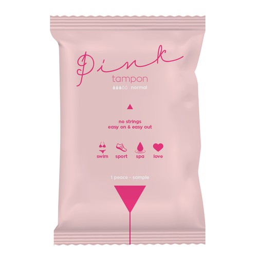 Pink tampon Packaging design