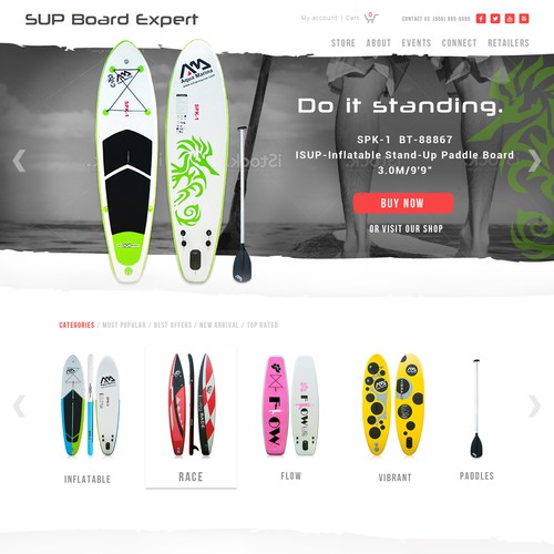 Web page for SUP boards