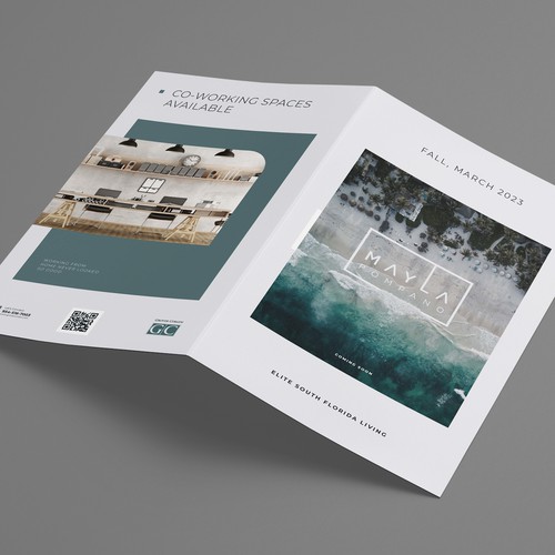 Pompano Beach Residential A3 Bifold Brochure Design.