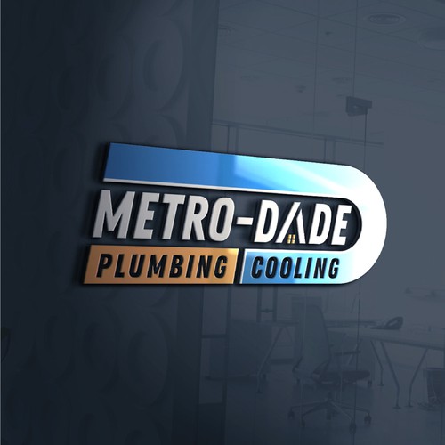Logo design concept for Metro-Dade Plumbing Cooling