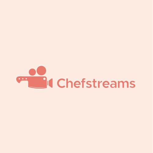 Chefstreams Logo Design host for live streamed cooking classes with restaurant chefs.