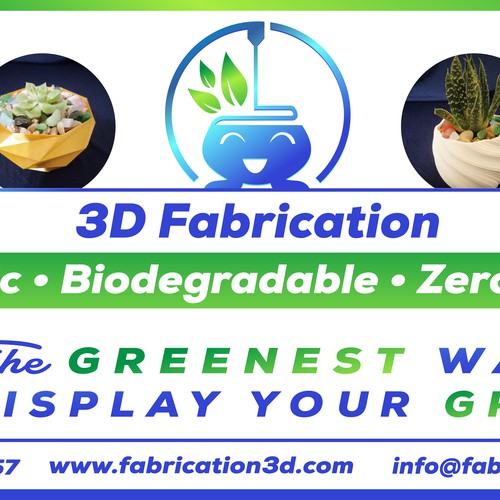 Banner and logo for 3d fabrication