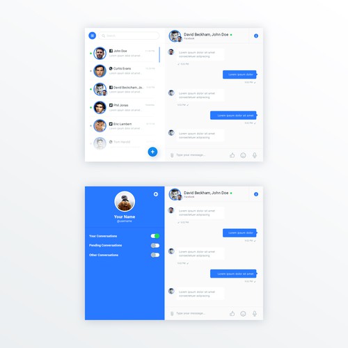 Messenger App UI Design Concept