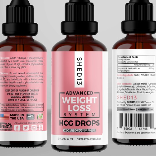 HCG DROPS WEIGHT LOSS SUPPLEMENT 