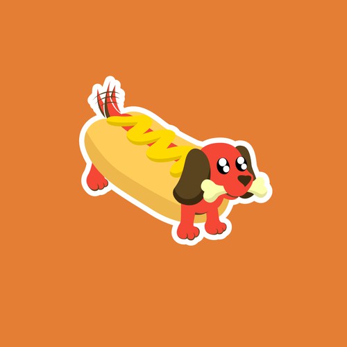 Hot Dog Sticker