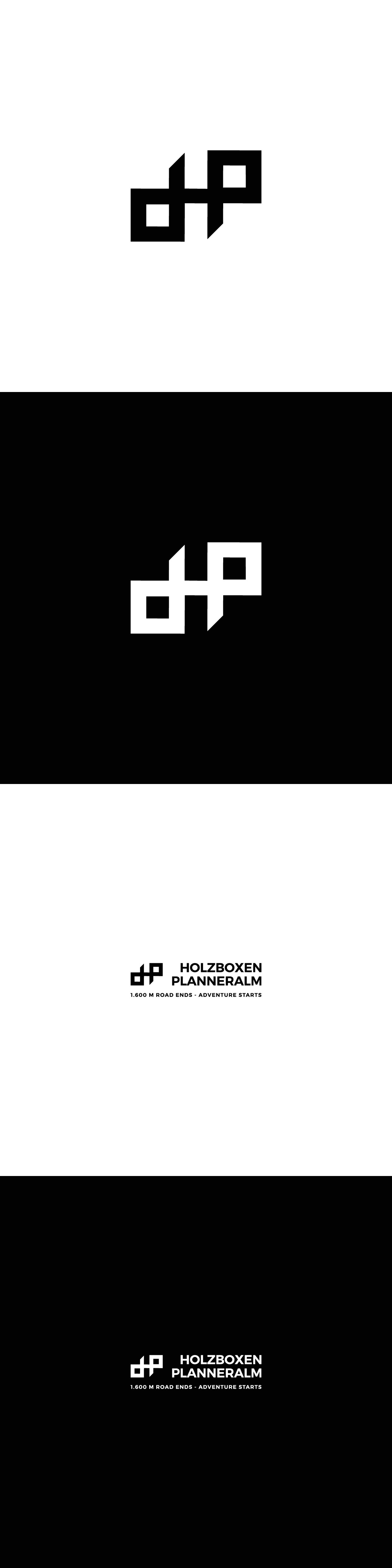 Design a logo for a unusual accommodation in a charming ski village in the heart of the Alps