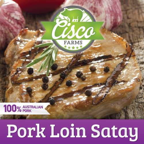 Create a label for marinated pork products