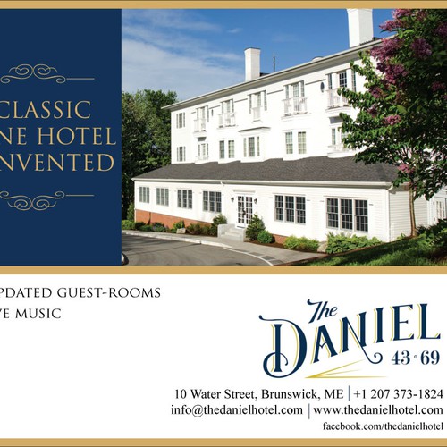 Create an iconic magazine ad for a luxury lifestyle hotel in Maine