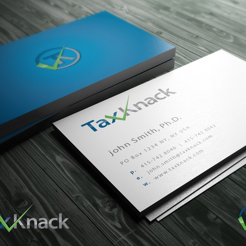 Create an exceptional logo and business card design for Tax Knack.
