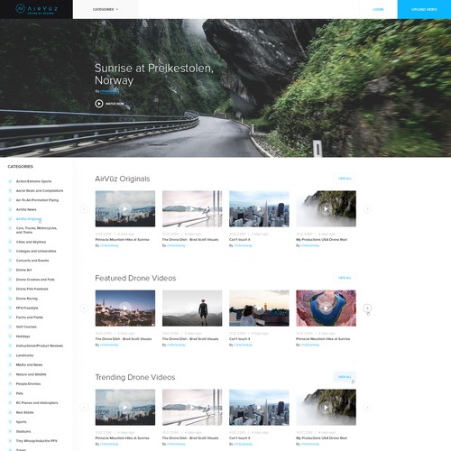 Video Platform Homepage