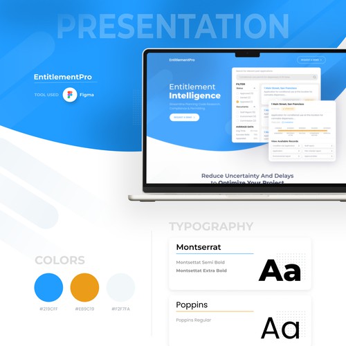 SaaS Landing Page for Entitlement Intelligence Platform (Legal & Architecture)
