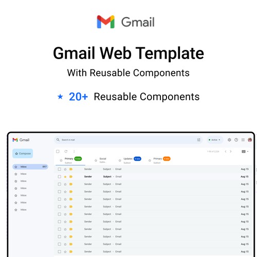 Gmail Web Template Redesign - Clone